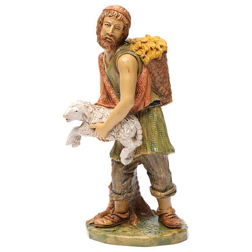 Shepherd holding a sheep on his arms for 30 cm Nativity Scene 3