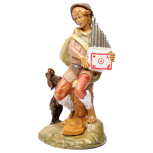 Shepherd with barrel-organ for Nativity Scene 30 cm 3
