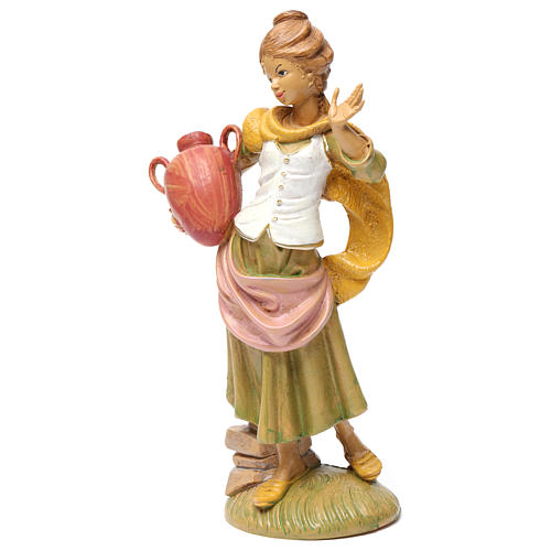 Mujer con jarra 30 cm de altura media para belén 3