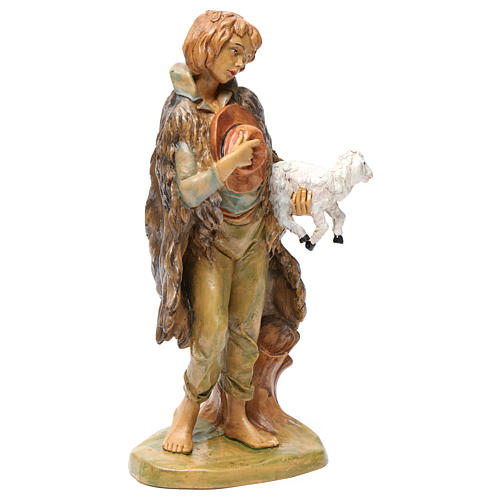 Shepherd with lamb in his arms 30 cm 3