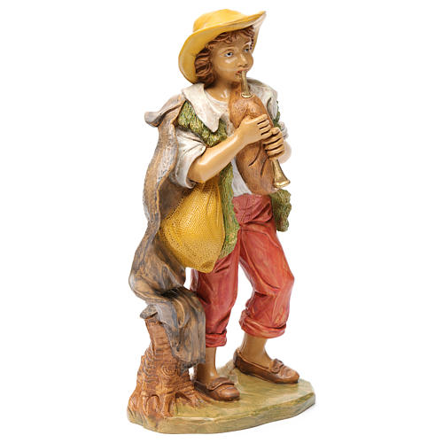 Young bagpipe player for Nativity Scene 30 cm 3