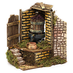 Arbeitsgeräte für Krippe: Weinpresse 15x15x10 cm für DIY-Krippe