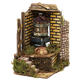 Narzędzia do pracy szopka: Prasa do winogron 15x15x10 cm