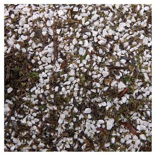 Small White Gravel with moss for nativity 160 gr 1
