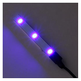LED azul plano triplo de baixa tensão