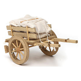 Wooden Wagon with Sacks 10x15x10 cm0x15x10 cm