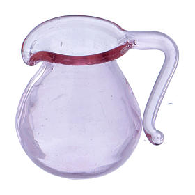 Home accessories miniatures: Glass Pitcher h 2 cm