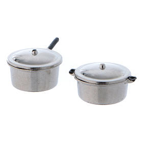 Steel Pots with Covers diameter 2 cm