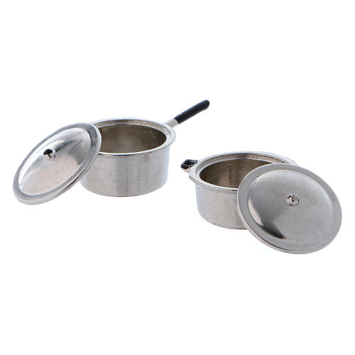 Steel Pots with Covers diameter 2 cm 2