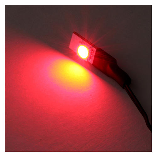 LED flat single red light low voltage 2