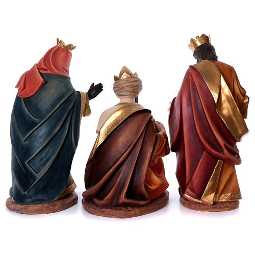 Conjunto três reis magos para presépio em resina 100 cm 6