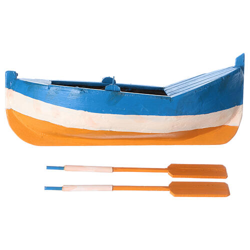 Barco em miniatura para presépio de Natal com figuras altura média 10 cm 4