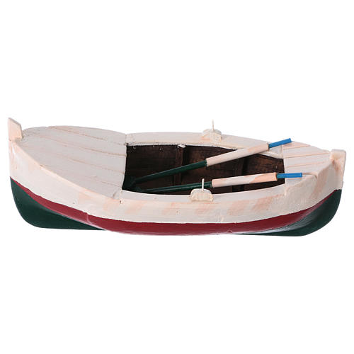 White and blue rowboat for Nativity Scene 10 cm 1