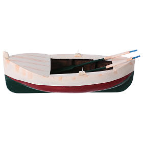 Barco madeira para presépio com peças de 12 cm de altura média