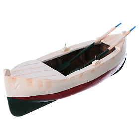 White and blue rowboat for Nativiti Scene 12 cm