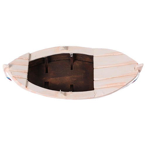 Barca legno presepe da 10 cm 5
