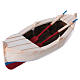 White and red rowboat for Nativity 10 cm s2