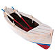 White and red rowboat for Nativity 10 cm s3