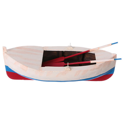 White and red rowboat for Nativity 12 cm 1