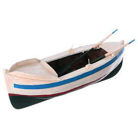 Kleines Boot farbig gefasst für 12 cm Krippe