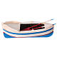 Barque en bois avec rames crèche de 12 cm s1