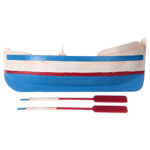 Painted rowboat for Nativity Scene 12 cm 4