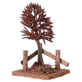Albero rosso per presepe 15x10x10 cm