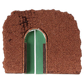 Parete presepe con porta 16x15 cm
