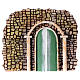 Stone wall with door for Nativity scene 20x15 cm s1