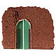 Stone wall with door for Nativity scene 20x15 cm s2