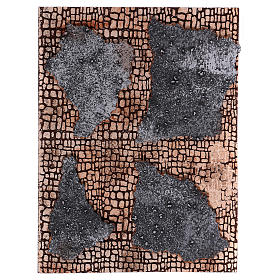 Panel corcho belén pared piedra con revoque 35x25 cm