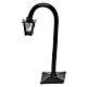 Curved streetlight with lantern real height 11 cm - 12V s1