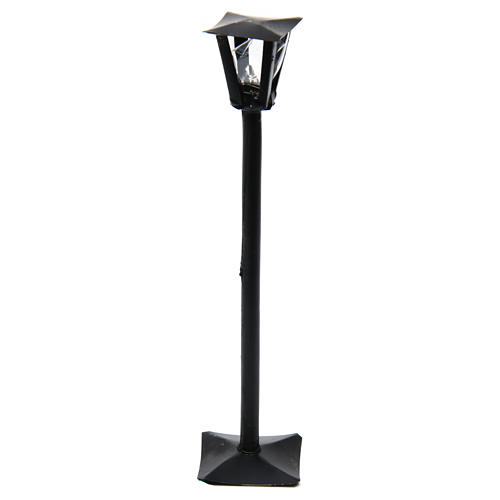 Street lamppost and lantern real height 17 cm - 12V 1