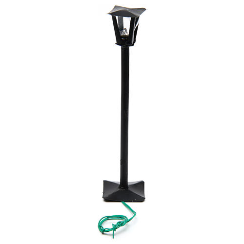 Street lamppost and lantern real height 17 cm - 12V 2