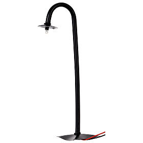 Réverbère de rue courbé ampoule nue h réelle 17 cm crèche Naples - 12V