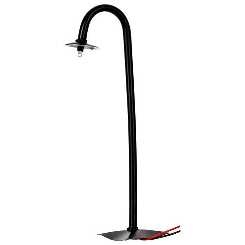 Lampione da strada con piatto h. reale 17 cm presepe Napoli - 12V 1