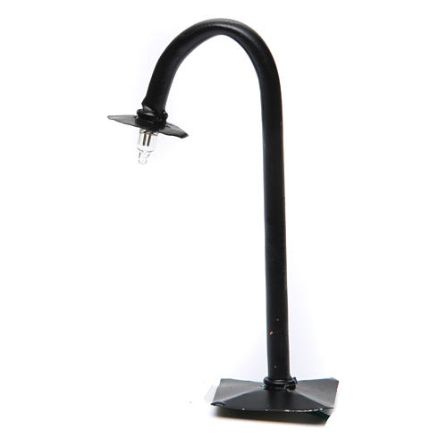 Lampião de rua com tigela altura real 11 cm presépio Nápoles - 12V 1