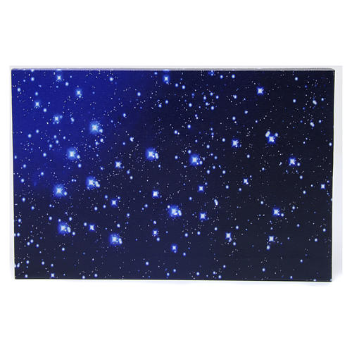Bright Night Sky Fiber Optic 30x20 cm Neapolitan nativity 1