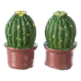 Moss, Trees, Palm trees, Floorings: Vase with a Plant 2 pcs in Resin 3x2x2 cm for nativity