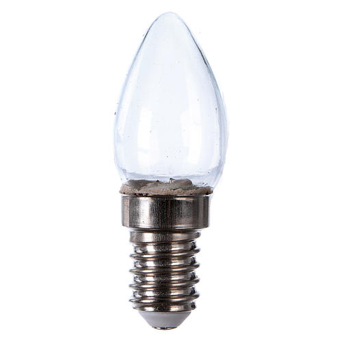 Lampada led bianco caldo 6 cm att. E14 220V per presepe 1