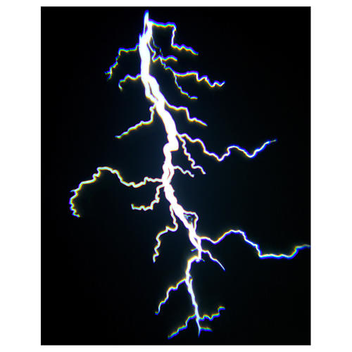 Lightning and thunder, synchronised 116x138x99 mm for Nativity scene 1