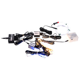 Centrala Frial One Star, 30 diody LED niebieskie, 60 diod LED białych, urządzenie muzyczne, gwiazdy światłowodowe