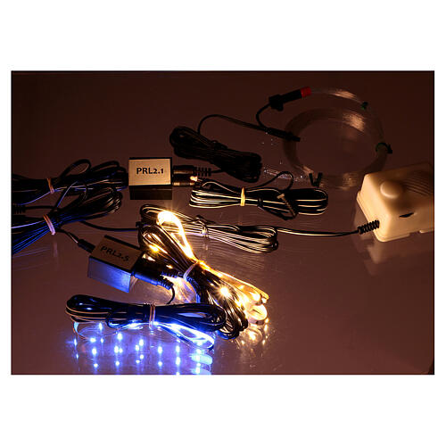 Centrala Frial One Star, 30 diody LED niebieskie, 60 diod LED białych, urządzenie muzyczne, gwiazdy światłowodowe 8