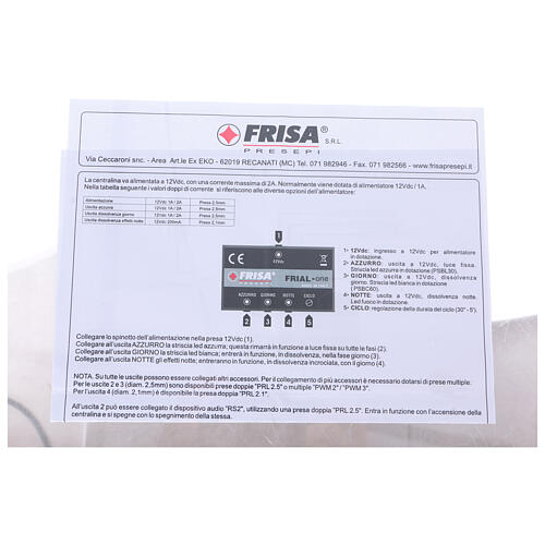 Centrala Frial One Star, 30 diody LED niebieskie, 60 diod LED białych, urządzenie muzyczne, gwiazdy światłowodowe 12