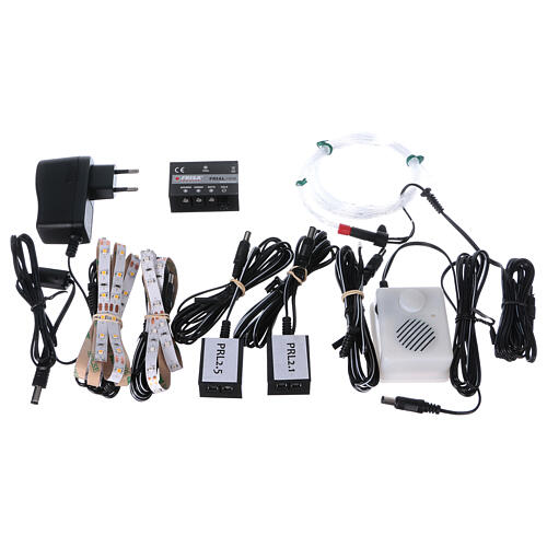 Centrala Frial One Star, 30 diody LED niebieskie, 60 diod LED białych, urządzenie muzyczne, gwiazdy światłowodowe 4