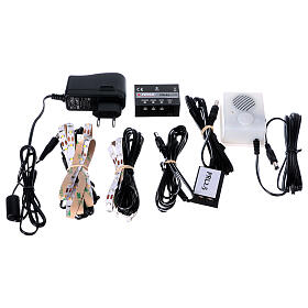 Stacja sterująca Frial One Music z 30 niebieskimi ledami i 60 białymi ledami, urządzenie muzyczne do szopki