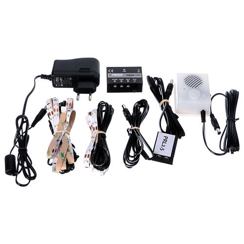 Stacja sterująca Frial One Music z 30 niebieskimi ledami i 60 białymi ledami, urządzenie muzyczne do szopki 2