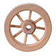 Carriage wheel for Nativity scene in light wood diam. 3.5 cm s1