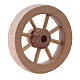 Carriage wheel for Nativity scene in light wood diam. 3.5 cm s2
