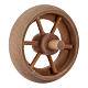 Carriage wheel for Nativity scene in light wood diam. 3.8 cm s3